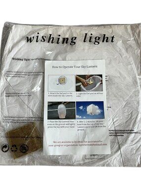 White Sky Lanterns Biodegradable Flame Retardant Wishing Lights 13 Pack New